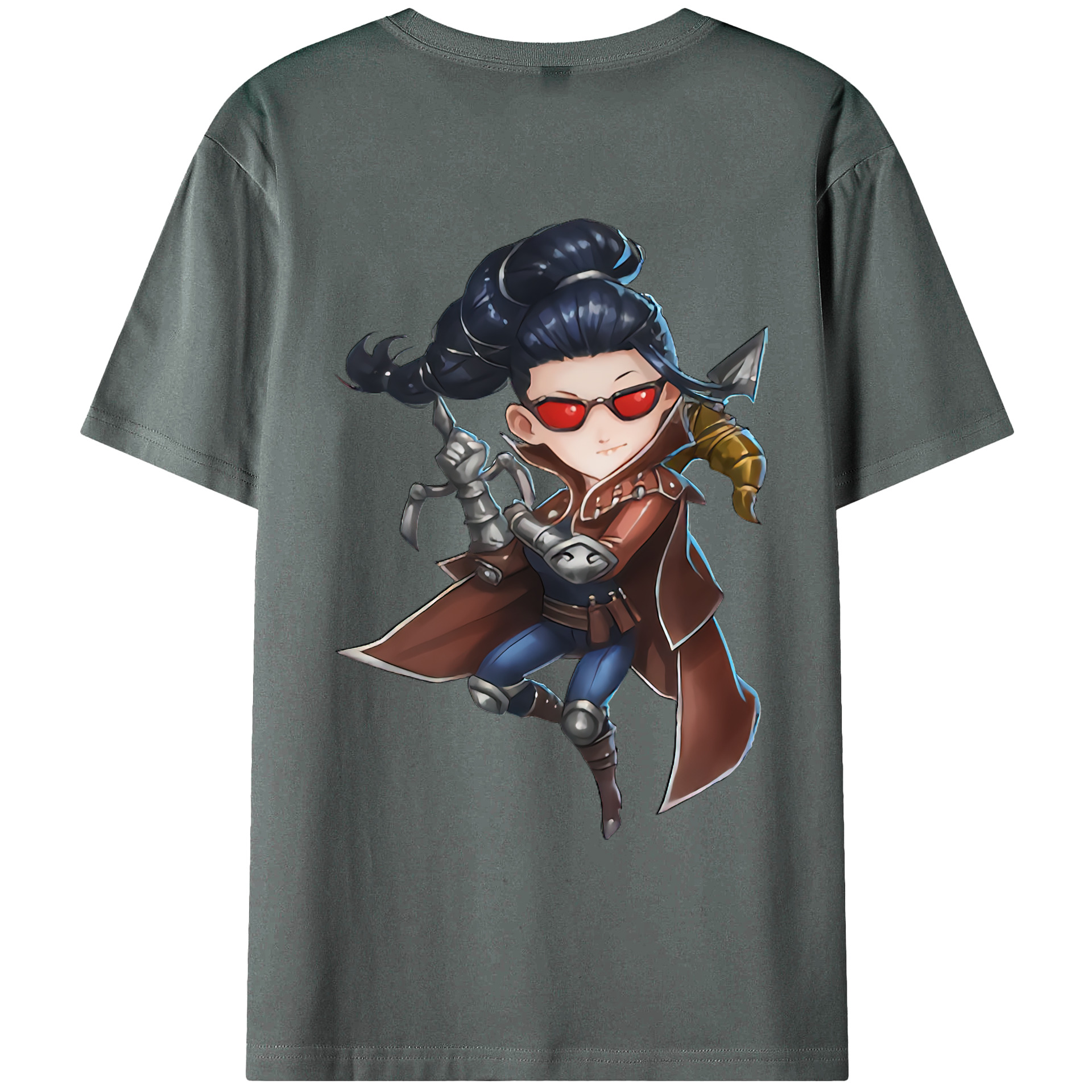 （画像用） リーグ・オブ・レジェンド League of Legends LOL 綿100％ メンズ半袖Tシャツ（バックプリント） 通気性